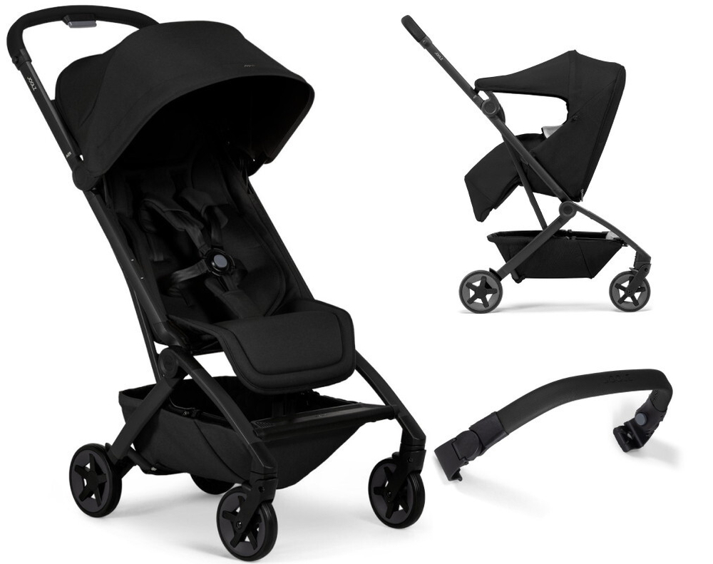 Детская прогулочная коляска Joolz Aer 2 с бампером и реверсивным блоком Space Black