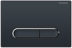 Клавиша для инсталляции CHARUS Magnus FP.340.DW.01, черный матовый с хромированной окантовкой клавиш