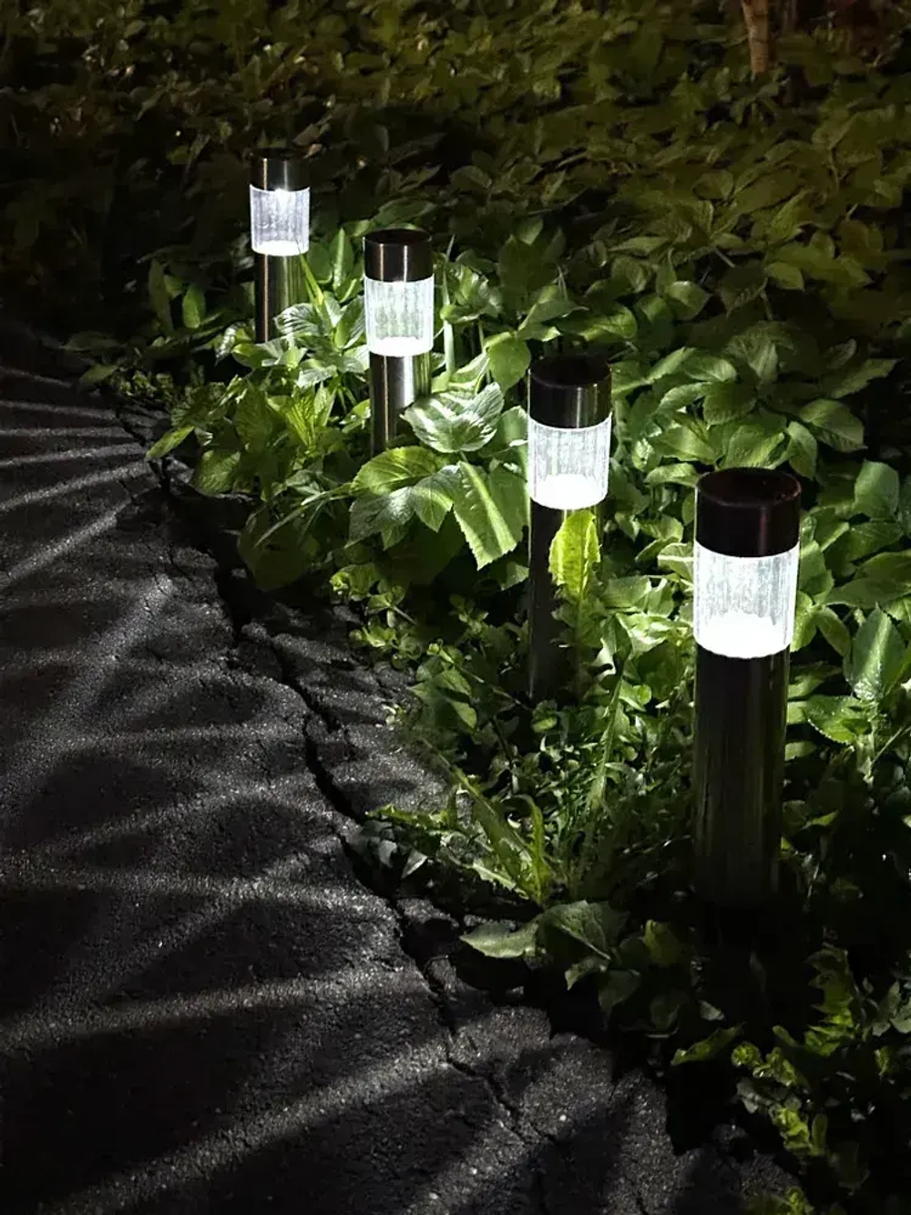 Садовые светильники на солнечных батареях набор, 4 шт. Фонарики садовые на солнечных батареях