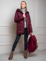 Женская парка на флисе "Соло" бордо