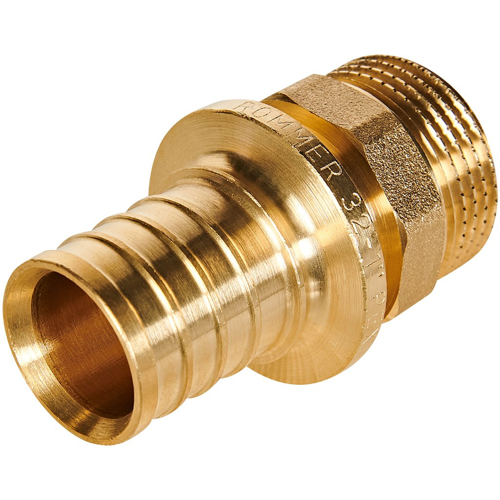 Переход на наружную резьбу ROMMER - 32 x 1" (для трубы из сшитого полиэтилена)