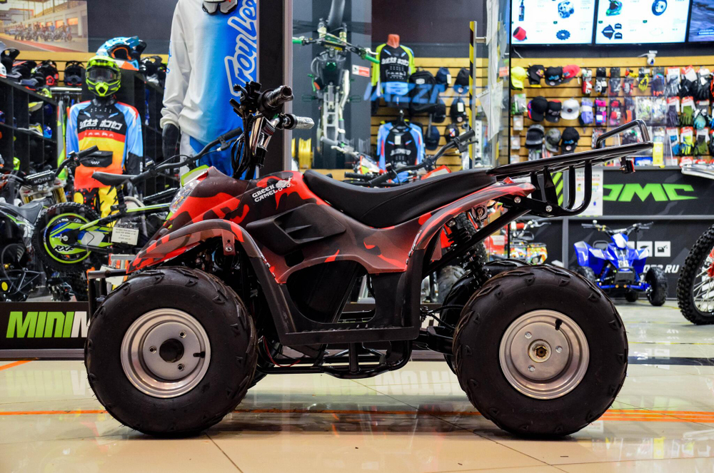 Квадроцикл детский аккумуляторный GreenCamel GOBI K70 (36V 800W дифференциал) (Армейский-красный) с
