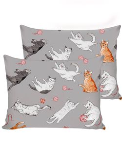 Постельное белье сатин Milky Garden "Kitties" 2-спальное Наволочка 50х70 см 2 шт Простынь 240x215 см Пододеяльник 175x215 см