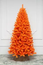 Искусственная оранжевая елка «Сочный апельсин» (пвх) 210 см / 2,1 м