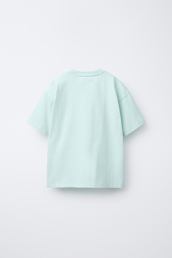 ZARA ФУТБОЛКА С ПРИНТОМ SMILEYWORLD®, НЕБЕСНО-ГОЛУБОЙ