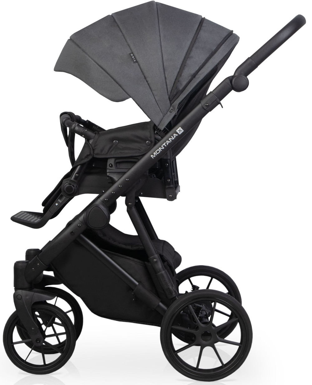 Детская коляска Riko Basic Montana X 2 в 1 53 Dark grey (т.серый)