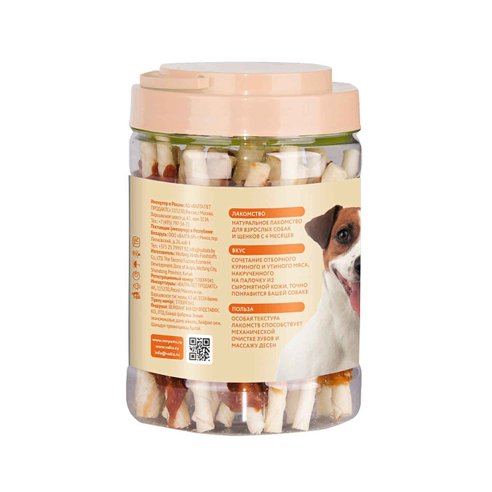 Лакомство Мнямс На каждый день для собак Палочки с куриным и утиным мясом 340 г