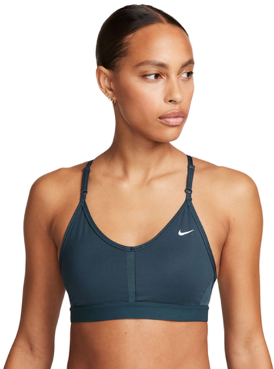 ТОП теннисный Nike Indy Bra V-Neck - deep jungle/deep jungle/white