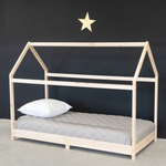 Кровать детская, 90х190, Кози, кровать домик, односпальная, из массива дерева, лак, Dipriz