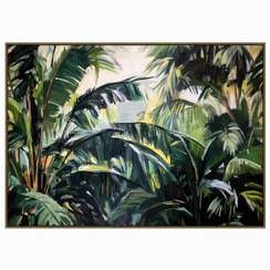 Постер Palm 100х140 см, зелёный, коричневый