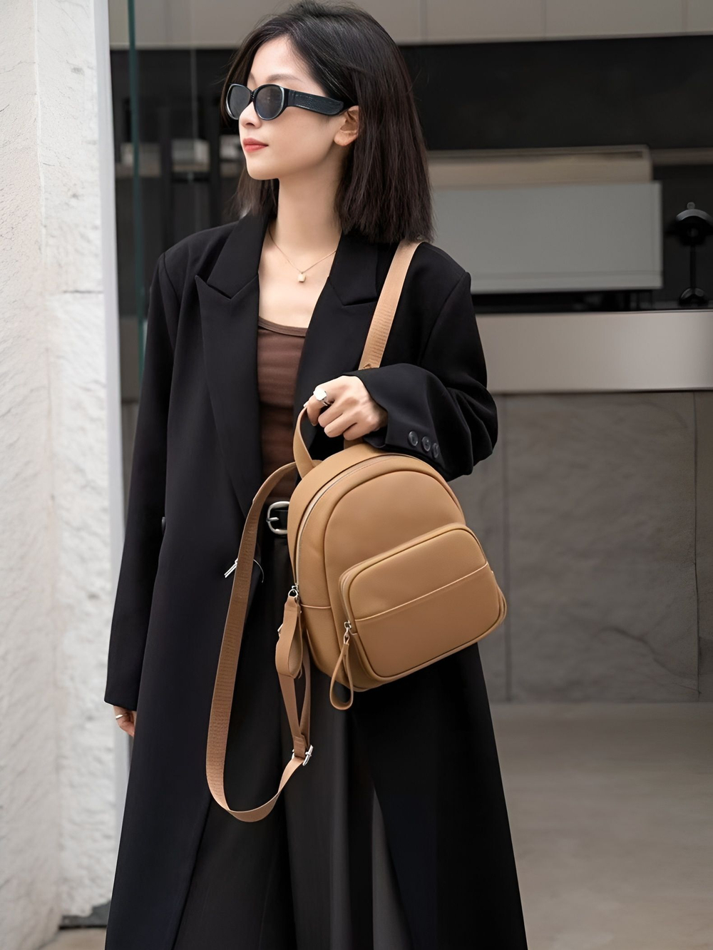 женский рюкзак из натуральной кожи