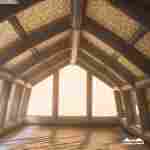 Пневмокаркасная всесезонная палатка «Универсал» 4×2,5×2,5 м — из ПВХ, оранжевая