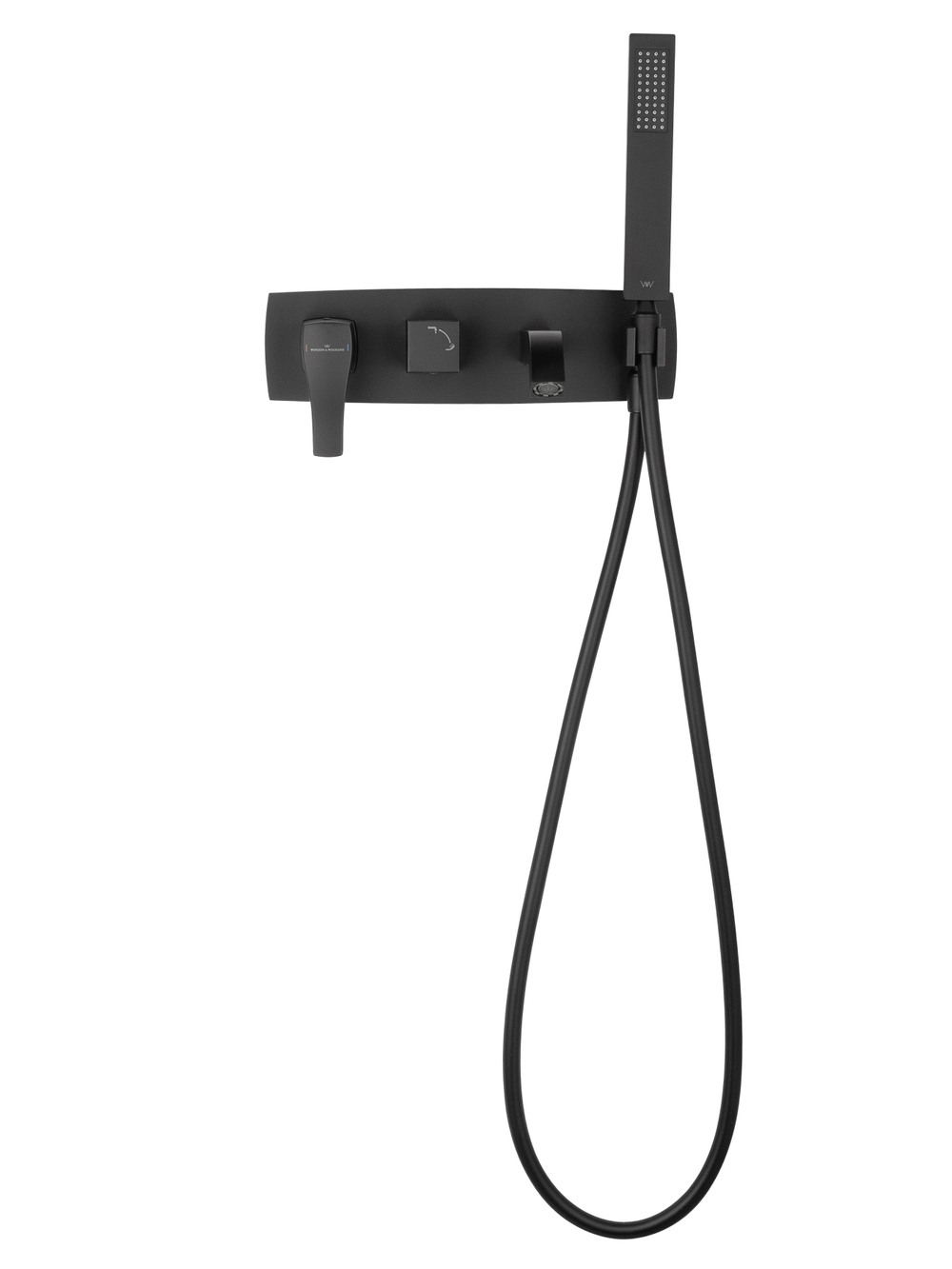 Смеситель для ванны встраиваемый WONZON & WOGHAND FLEX, Черный матовый (WW-88889072-MB)