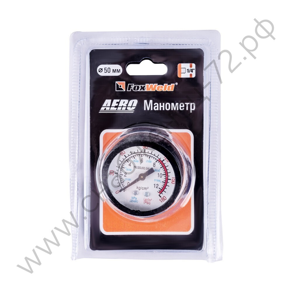 Манометр 50 мм, 12,5 бар 1/4 M AERO