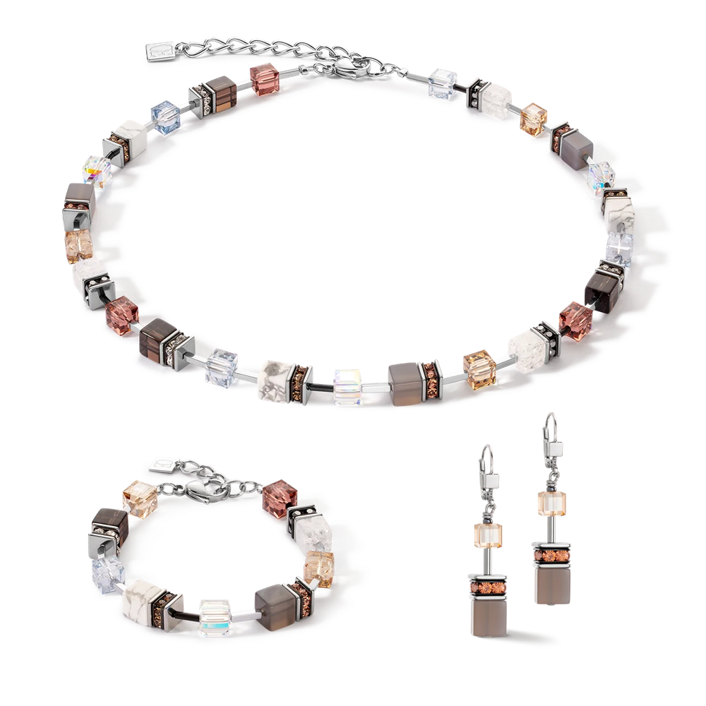 Серьги Cognac-Beige Coeur de Lion