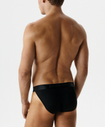 Мужские трусы слипы танга Atlantic, 1 шт. в уп., микромодал, черные, MP-1591
