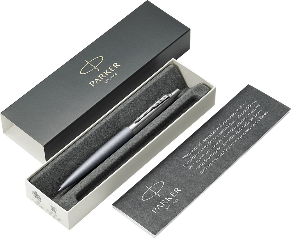 Набор с гравировкой: Ежедневник и ручка Parker Jotter XL Grey CT (серый с клапаном)