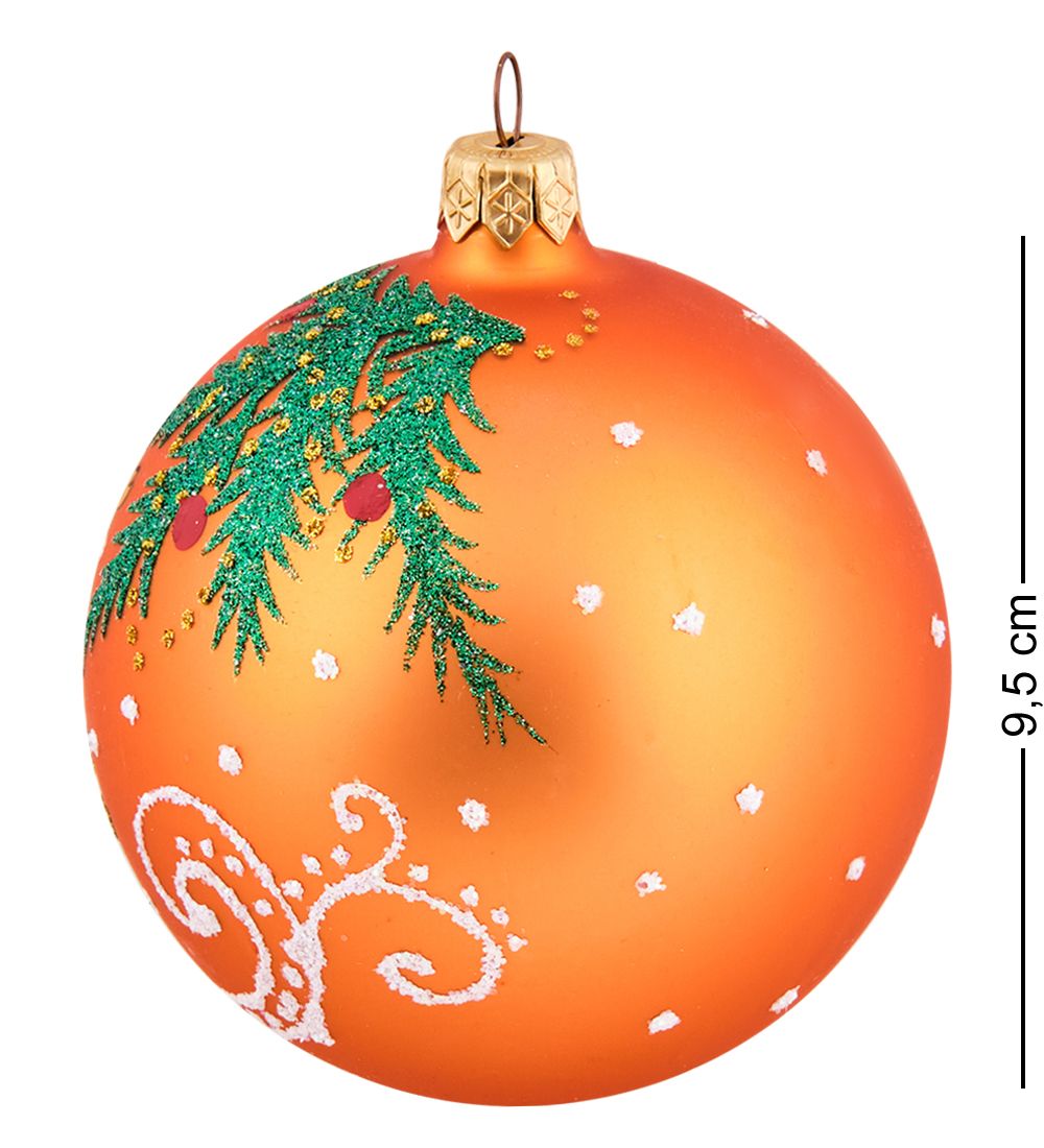 Элита НФШ-1506/2 Ел.украшение Шар «Козочка танцующая» оранж 95 мм