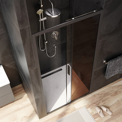 W90G-100-1-195BBr Gem Solo Дверь душевая 100х195, стекло бронзовое, профиль черный матовый