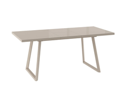Стол LOFT-140, раздвижной со стеклом 140(180)х85, КАПУЧИНО/КАПУЧИНО, (2 упак.)
