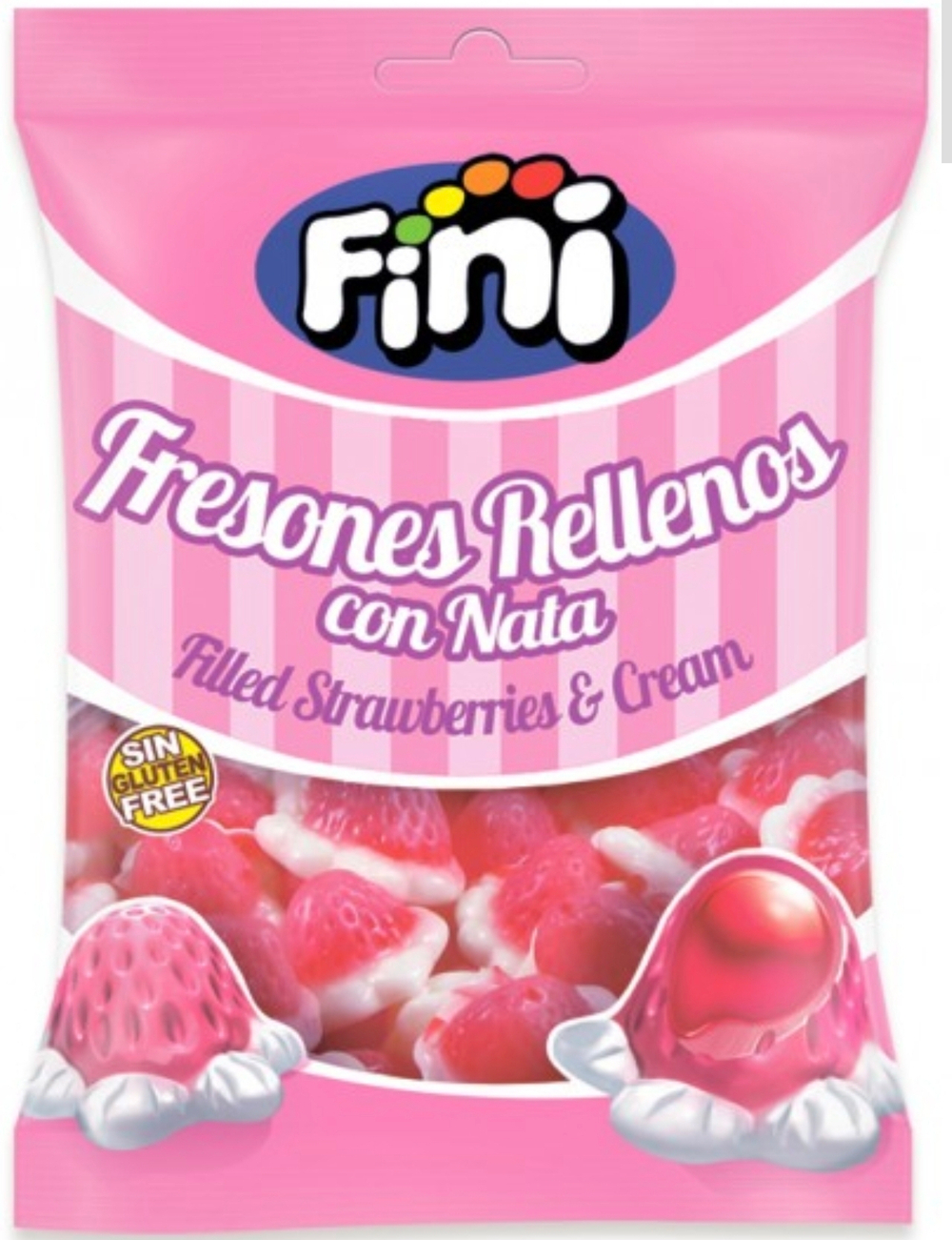 Мармелад жев."Клубника со сливками с начинкой" 85гр /FINI Испания/