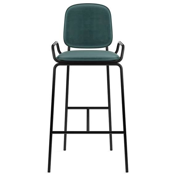 Барный стул Ror, 2 Frame, зеленый велюр