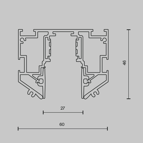 Шинопровод для монтажа Exility в натяжной ПВХ потолок Maytoni Exility Busbar TRX034-SCH-423B 3м