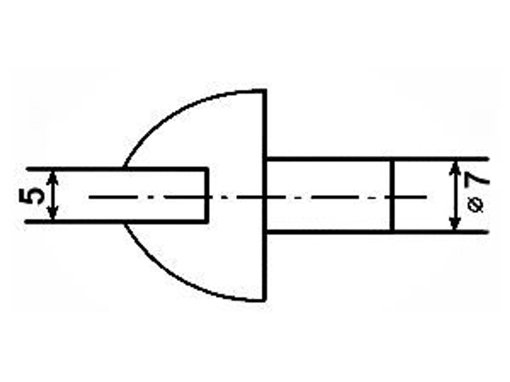 Стеклодержатель 5мм (коричневый)