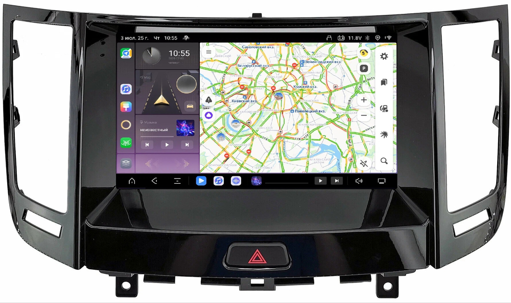 Магнитола для Infiniti QX70, FX35 (S51), FX37, FX30d, FX50 2008 - Kuberg QLed, Android 13, TS20, CarPlay, SIM-слот