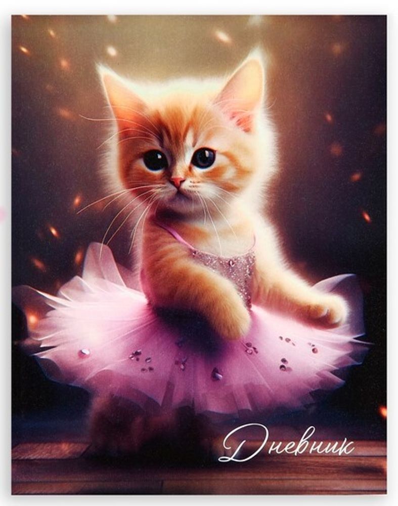 Дневник для 1-11 классов «Котёнок балерина»