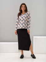 Лонгслив ЛНкл-080/бежевый-линии