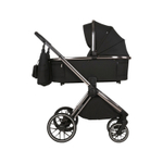 Детская универсальная коляска Adamex Spark SE 2в1 - Carbon Onyx (Черная ткань, хром. рама)