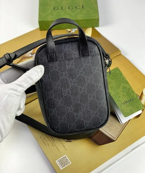 Мини-сумка через плечо Gucci GG Supreme из ткани и кожи