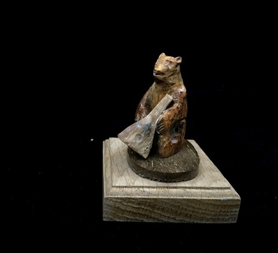 "Медведь с балалайкой", миниатюра, сувенир