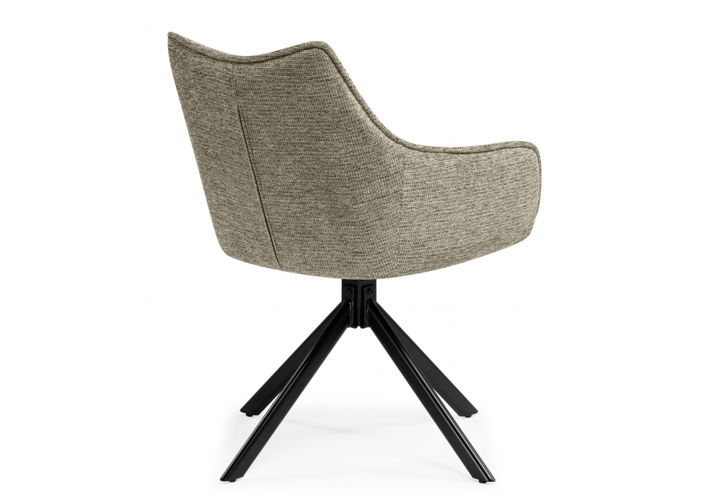 Стул на металлокаркасе Woodville Denever beige, black, ножки черные