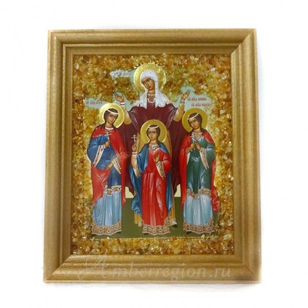 Икона "Святые мученицы Вера, Надежда, Любовь и мать их София Римские"