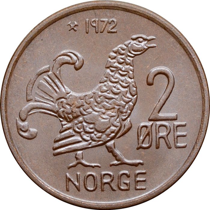 2 эре 1972 Норвегия