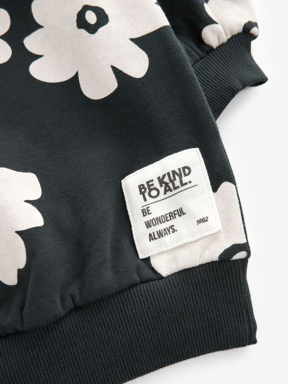 Толстовка-платье для девочки Next K89-798, Черный, Белый