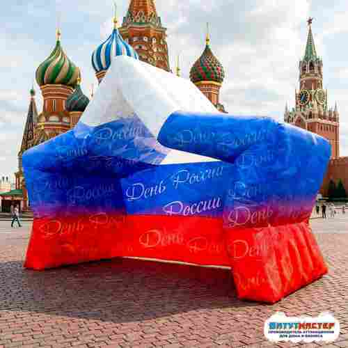 Надувная сцена звезда триколор «День России», 5×4×5 м