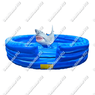 Надувной аттракцион Родео, акула+батут, "Акула 2", 5*5*3 м