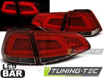 Задние фонар red white led bar VW Golf MK7