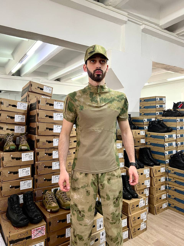 Тактическая боевая рубаха с коротким рукавом / мох