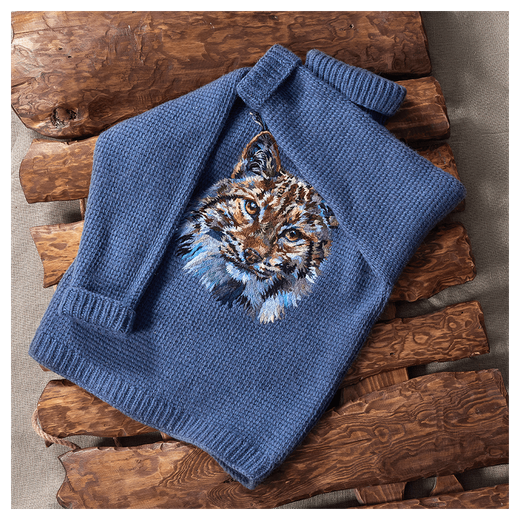 Шерстяной свитер «Сибирский душегрей» рысь