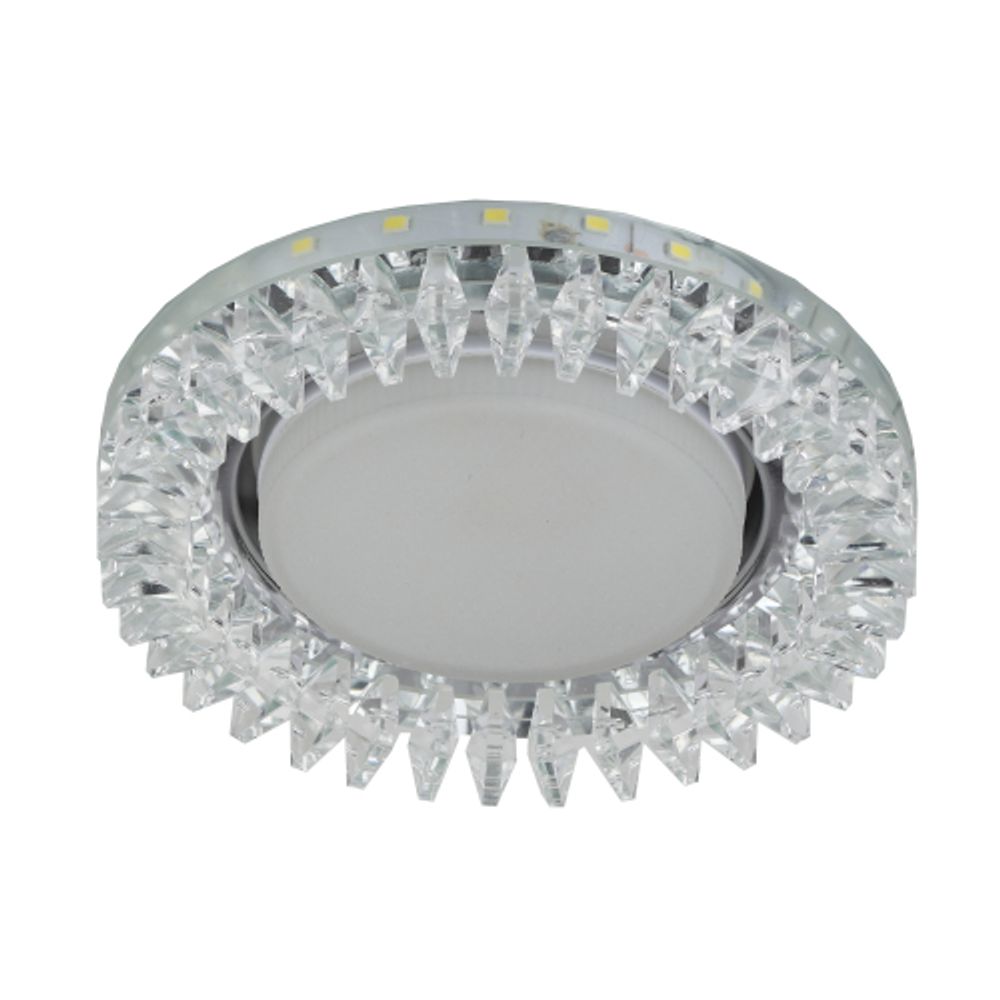 DK LD20 SL/WH Светильник ЭРА декор cо светодиодной подсветкой Gx53, прозрачный | Встраиваемые LED светильники