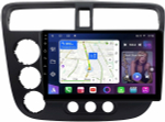Магнитола для Honda Civic 7 2001-2005 левый руль - FarCar BM9-9662L монитор 9" QLED на Android 13, TS10, 4Гб+32Гб, CarPlay, 4G SIM-слот