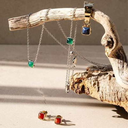 Серьги Coeur de Lion Green agate (May) 1301/21-0500