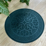 Коврик придверный влаговпитывающий "ВОСТОК" 65см круглый зеленый