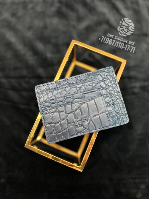 Картхолдер Louis Vuitton из кожи крокодила