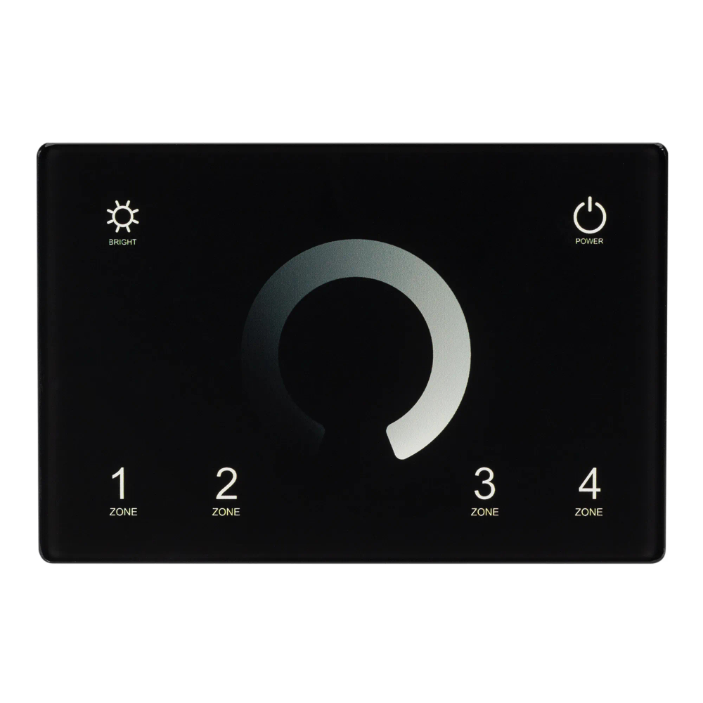 Панель Sens SMART-P79-DIM Black (230V, 4 зоны, 2.4G) (Arlight, IP20 Пластик, 5 лет) 028399