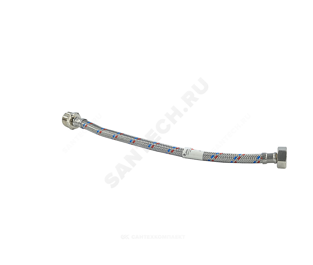 Подводка гибкая для воды нержавеющая оплетка 1/2" г-ш L=1м AQUALINE 01432